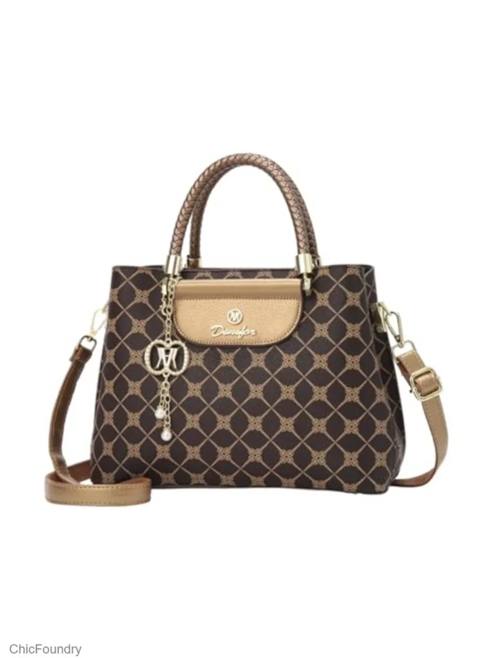 PU Leather Satchel Handbag Top Handle Shoulder Bag Women's Tote Messenger